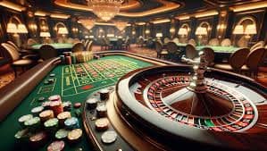 Tampilan studio Grand Slam bos188 dengan dealer profesional dan meja permainan Andar Bahar